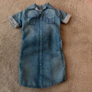 Barbie "You‎ Can Be Anything" Travel Jetsetter Dress Jean Dress B13